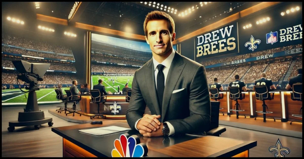 drew brees makes his nbc debut, internet amazed by his new hair