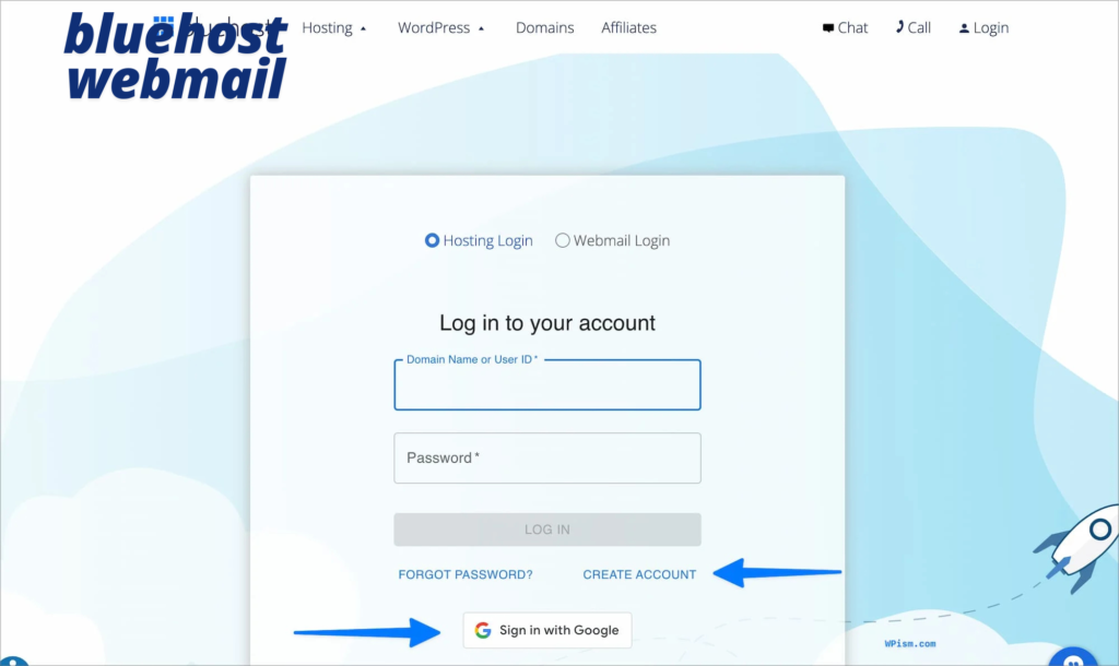 bluehost webmail