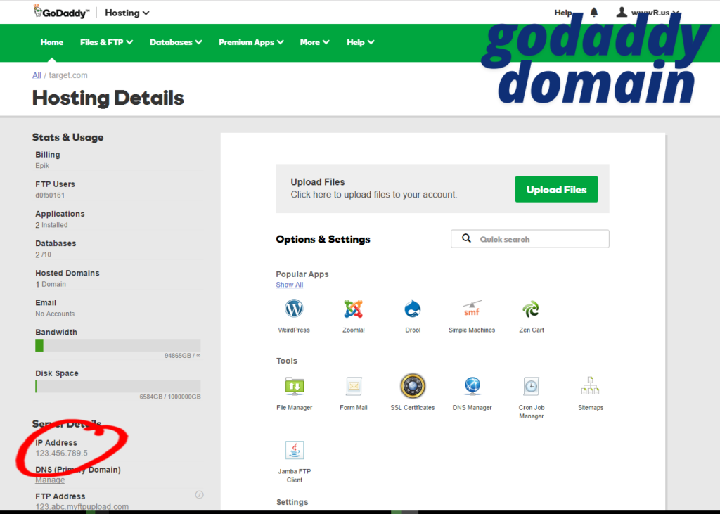 godaddy domain