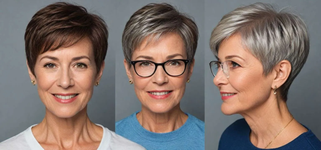 short haircuts for older women