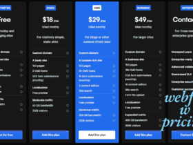 webflow pricing