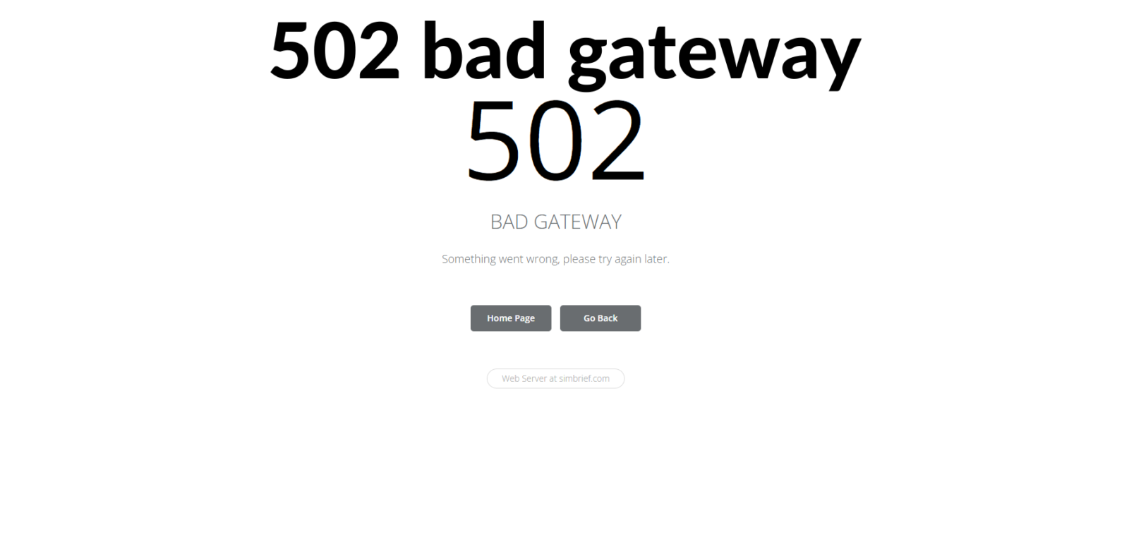 502 bad gateway