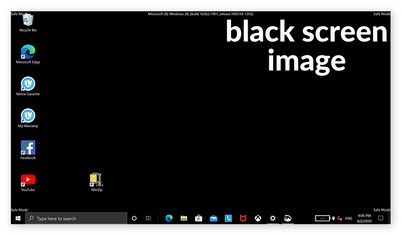 black screen image