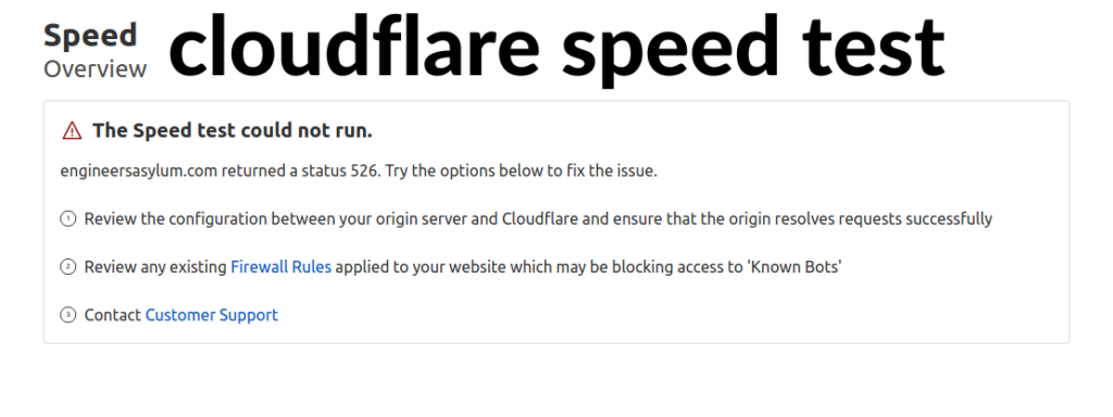 cloudflare speed test