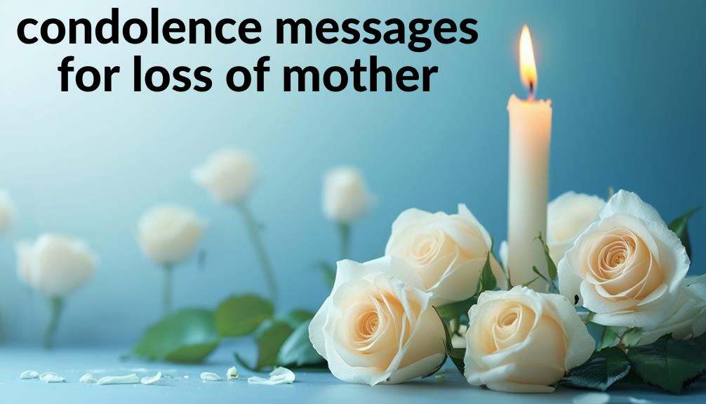 condolence messages for loss of mother