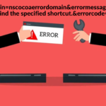 errordomain=nscocoaerrordomain&errormessage=could not find the specified shortcut.&errorcode=4