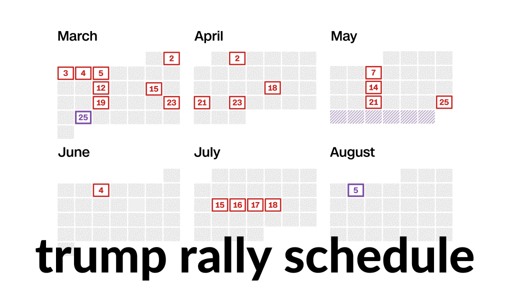 trump rally schedule