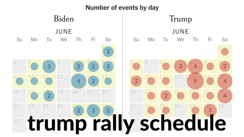 trump rally schedule